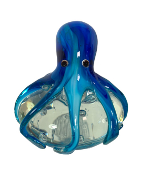 Glass Blue / Green Octopus on ball Figure 1000 grams
