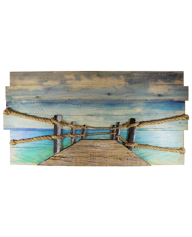 Wood/Rope Pier Wall Sign
