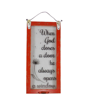 Special Price Wood Printed Glass Window sign - When God ...