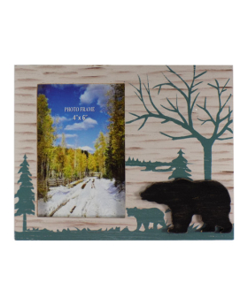 Special Price Wood printed Bear/Mountain 4x6 Picture Frame