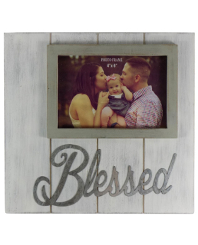 Special Price Wood/Metal Blessed 4x6 Picture Frame