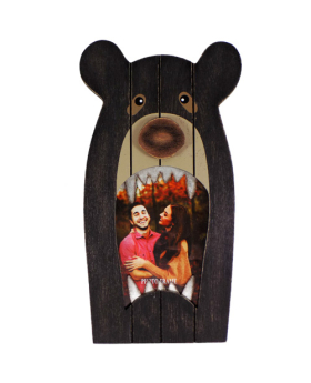 Special Price  Wood/Metal Open Bear Mouth 4x6 Picture Frame