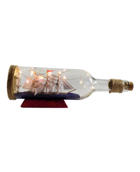 LED Lighted Clipper Ship in a Bottle