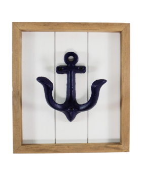Special Price Wood/Cast Iron Anchor Hook plaque