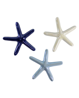 3 Assorted Ceramic Starfish
