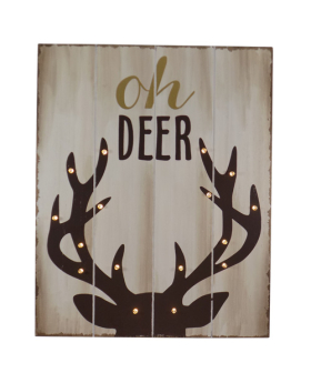 Special Price Wood LED Lighted sign - Oh Deer
