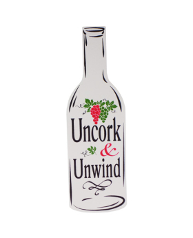 Special Price Wood Wine Bottle Sign - Uncork