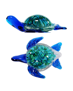 Glass Blue/Green Sea Turtle 830 grams