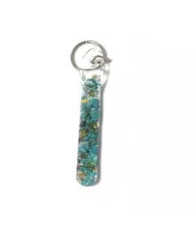 Turquoise icicle keychain