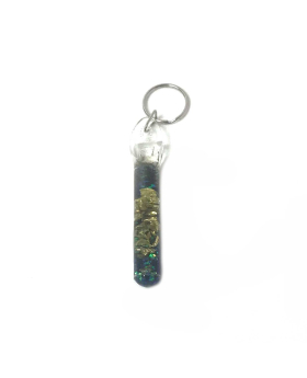 Icicle Gold Nugget  Glitter Keychain