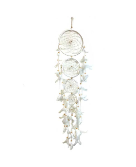 White 5 drop Dreamcatcher
