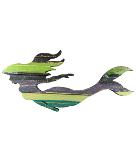 Special Price Wood multi color slat Mermaid plaque