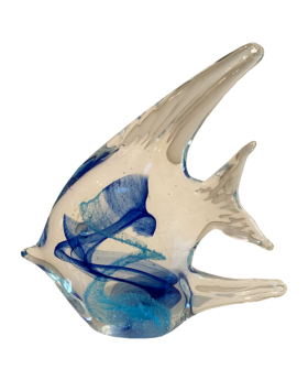 270 gram Glass Blue Tropical Fish Figure