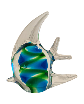 270 gram Blue/Green Glass Tropical Fish Figure