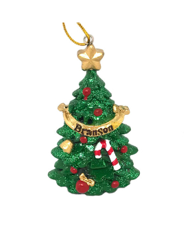  Christmas Tree Ornament with Branson name banner