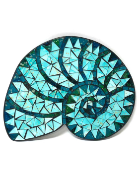 Mosaic Nautilus Shell wall plaque
