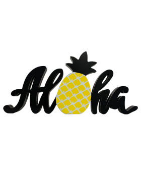 Special Price Wood Pineapple Aloha Sign