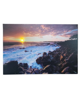 Special Price  Printed canvas Rocky Shore at Sunset with LED light