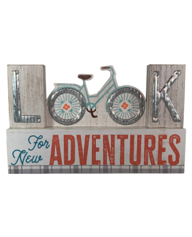 Special Price  Wood bicycle /adventure standing sign