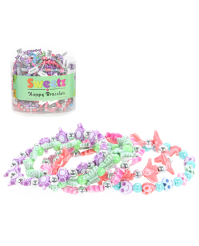 Assorted Happy Beads Stretch Bracelet