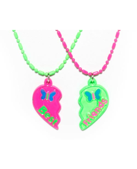 Assorted Best Friends Butterfly Heart Necklace Set