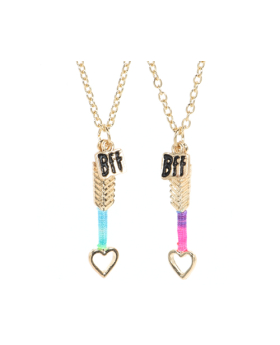 Heart Arrow BFF Friendship Necklace Set