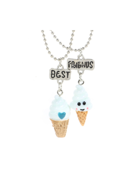 Ice Cream Cone Best Friends Necklace Set