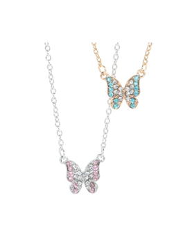 Assorted Rhinestone Butterfly Necklace