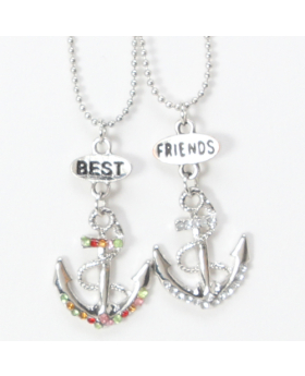 Best Friends Anchor Necklace Set