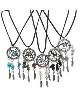 Large Dreamcatcher Gemstone Necklace