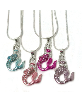 Crystal/Enamel Mermaid Necklace