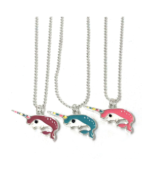Enamel Narwhal Necklace