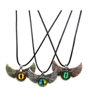 Wing and Eye necklace assorted Silver/Gold/Rose Gold