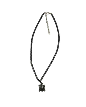 Hematite beads with Hematite Turtle Necklace