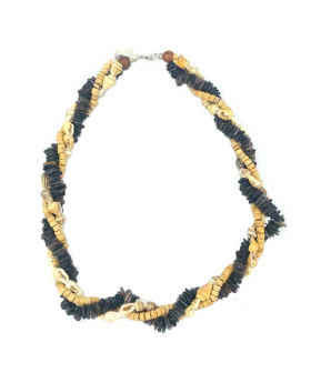 Brown Shell/coco twist Necklace
