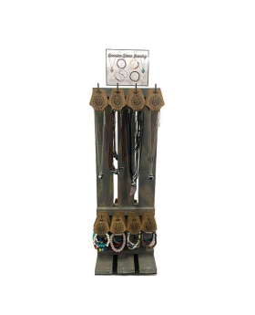 Genuine Stone Jewelry Display counter rack with 24dz stock