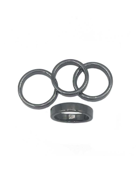 Assorted sizes 6mm Hematite flat band Rings