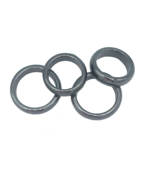 Domed band assorted size 6mm Hematite Rings 