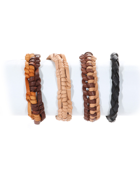 Assorted Braided Leather Bracelet