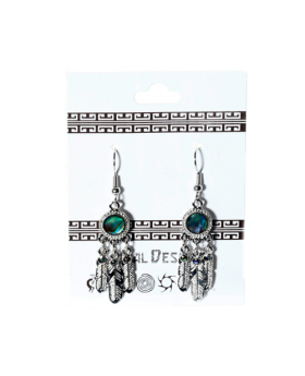Paua Shell Dreamcatcher Earrings