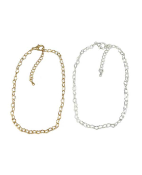 Assorted Gold and Silver heart chain Anklet