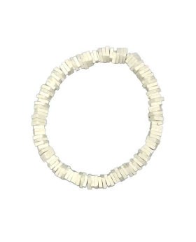 White square Fimo beaded elastic Bracelet