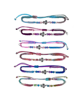 Turtle beads on adjustable String Bracelets assorted