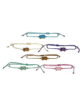 Assorted enamel Capybara on string Bracelet