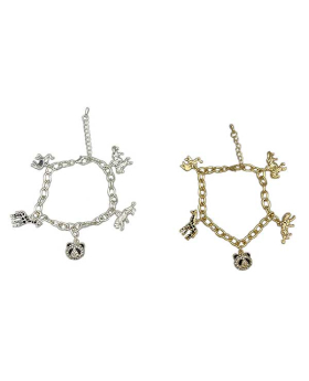Assorted Silver and Gold Zoo Animal Charm Bracelet