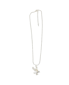 Silver box chain Necklace with landing Eagle