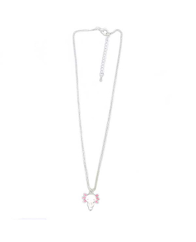 White Axolotl charm on silver chain Necklace