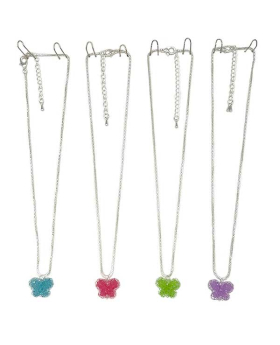 Sugared Butterfly charm on silver chain Necklace