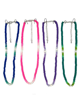 Gradient Fimo beaded Necklace assorted