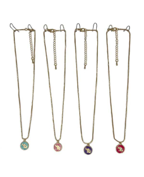 Elephant medallion on gold chain Necklace assorted